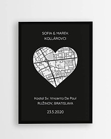 Grafika - Naša svadba (ČIERNA VERZIA) - personalizovaný plagát - 16403912_