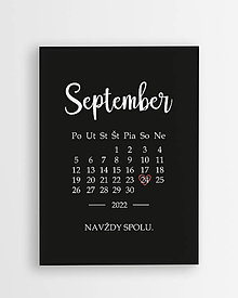 Grafika - Náš deň - kalendár (ČIERNA VERZIA) - personalizovaný plagát - 16404159_