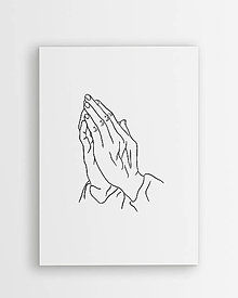 Grafika - Božie ruky - kresťanský plagát - 16404472_