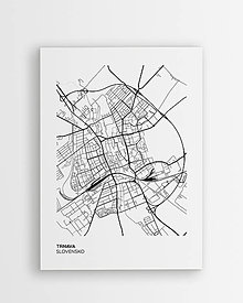 Obrazy - Mesto TRNAVA - moderný minimalistický plagát - 16404782_