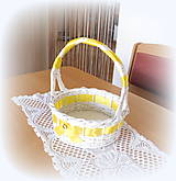 košík guľatý - veľkonočný na vajíčka (Žltá)