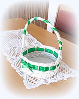 košík guľatý - veľkonočný na vajíčka (Zelená)