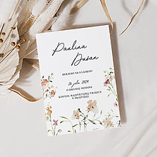 Papiernictvo - Nežné kvetinové svadobné oznámenie Paulína - 16405164_