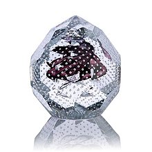 Dekorácie - Diamant "Dark violet" - brúsený sklenený objekt - 16405571_