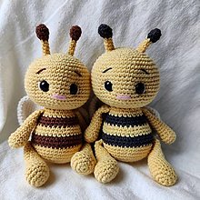 Hračky - Háčkovaná včielka - 16405981_