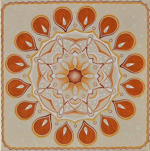 Obrazy - Slnečná mandala - 16405873_