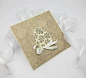 Papiernictvo - Veľkonočná kraslica IV - vyšívaný pozdrav - 16404571_