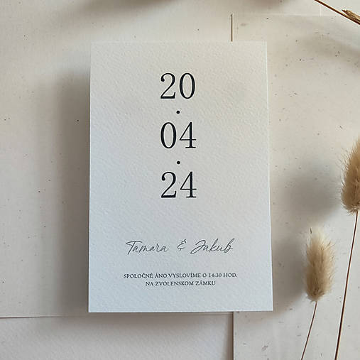 Papiernictvo - Svadobné oznámenie - Veľký dátum 1 - 16407357_