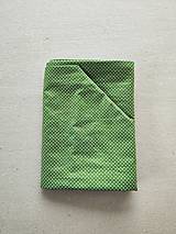 Úžitkový textil - Posteľné obliečky 140 x 200/ 70 x 90 cm Bodky zelené - 16407681_