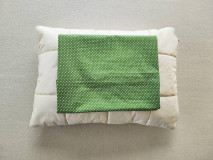 Detský textil - VLNIENKA Detská obliečka na vankúš 40 x 60 CM  na mieru 100% bavlna Bodka zelená - 16407714_