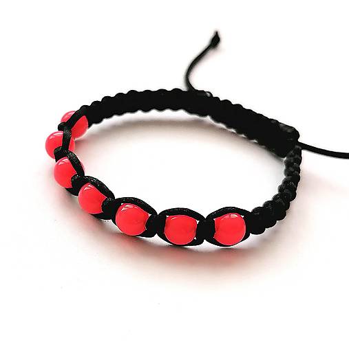 Detské doplnky - Detské shamballa náramky (losos) - 16407735_