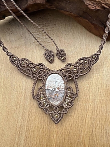 Náhrdelníky - Boho náhrdelník z minerálu Rosita Jaspis - 16407067_