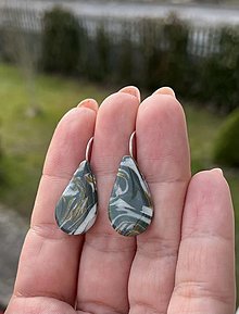 Náušnice - *Forest marble drops* - 16408127_