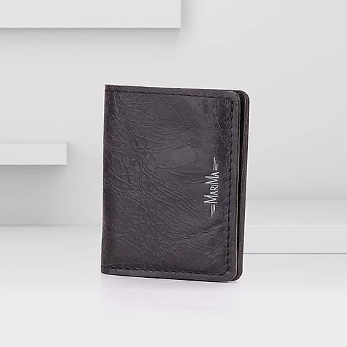 Peňaženky - Kožená mini peňaženka - LAKY - 16406520_