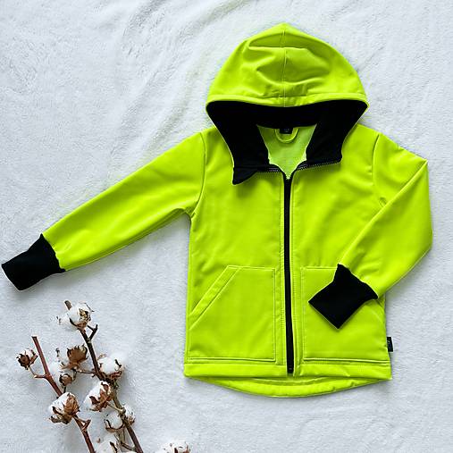 Detské oblečenie - Softshell bunda neón - 16407917_