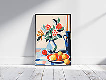 Grafika - Print Art| Zátišie vázy a ovocie - 16407839_