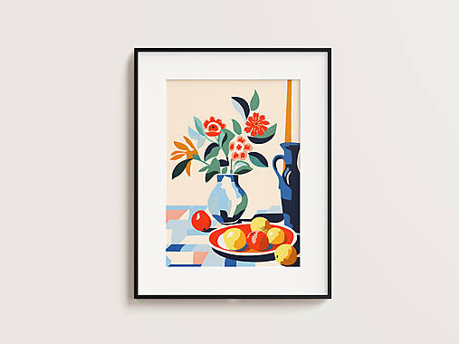 Print Art| Zátišie vázy a ovocie