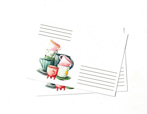Papier - Obálka " pastelové hrnčeky" - 16408588_
