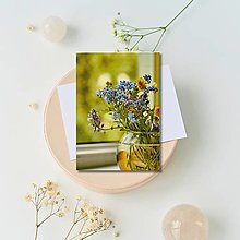 Papier - Pohľadnica s posolstvom "nezabudni na kvety" - 16408455_