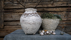 Dekorácie - Veľká biela keramická váza - 16408388_
