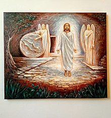 Obrazy - Zmŕtvychvstanie Ježiša Krista (60x50) - 16406329_