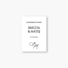 Úložné priestory & Organizácia - Svadobné etikety na fľaše Brigita - 16408888_