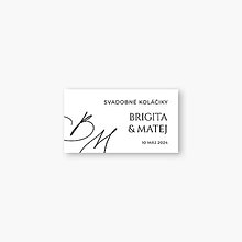 Úložné priestory & Organizácia - Svadobné nálepky na výslužky Brigita - 16408895_