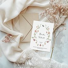 Papiernictvo - Romantické kvetinové svadobné oznámenie Beáta - 16408969_