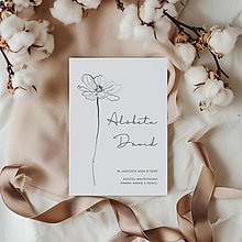 Papiernictvo - Romantické kvetinové svadobné oznámenie Alžbeta - 16409050_