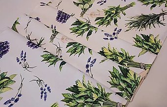 Úžitkový textil - Obrusy,,levanduľa a bylinky" (138×40cm) - 16411236_