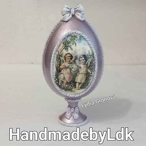 Dekorácie - Vajíčko svetlo fialové III. - 16411160_
