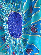 Šatky - Hedvábný šátek Slunce s tulipány - 16410715_
