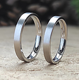 Prstene - Snubné oceľové prstene - matné - 16412051_