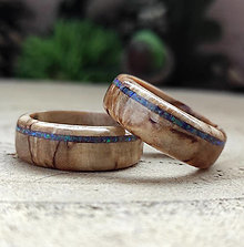 Prstene - Snubné prstene z brezy a opálu - 16410155_
