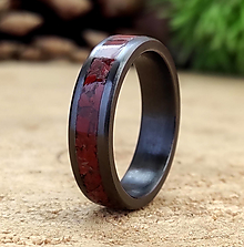 Prstene - Keramický prsteň s jaspisom - 16412041_