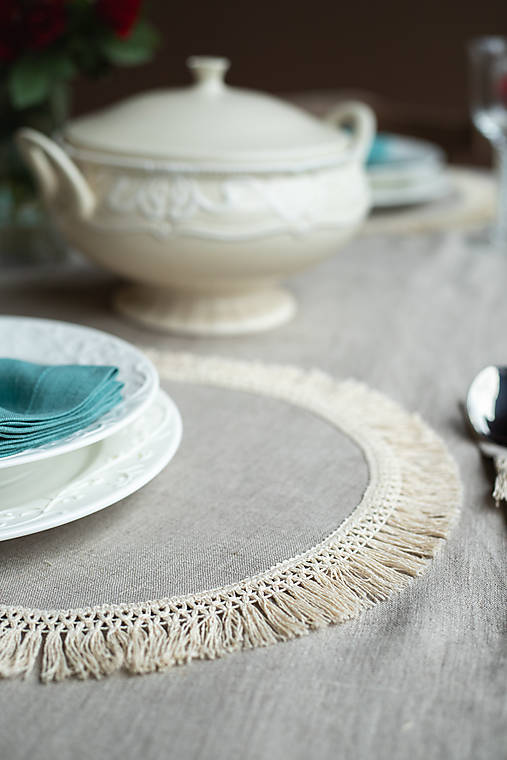 Úžitkový textil - Ľanové prestieranie True Love  - 16410463_