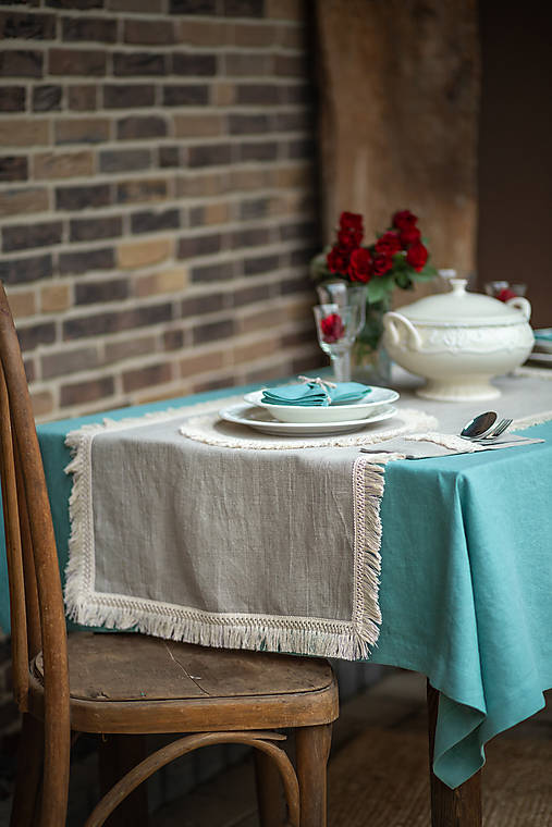 Úžitkový textil - Ľanová štóla True Love - 16410512_