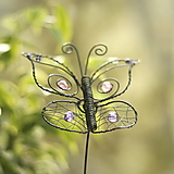 Dekorácie - motýľ letí- zápich - 16412362_