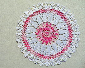 Úžitkový textil - Háčkovaná dečka s ružovým melírom - 16413746_