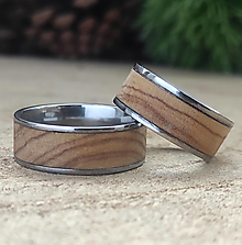 Prstene - Oceľové prstene s olivou - 16413539_