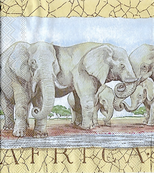 Papier - Servítka Slony 4ks (S353) - 16414771_