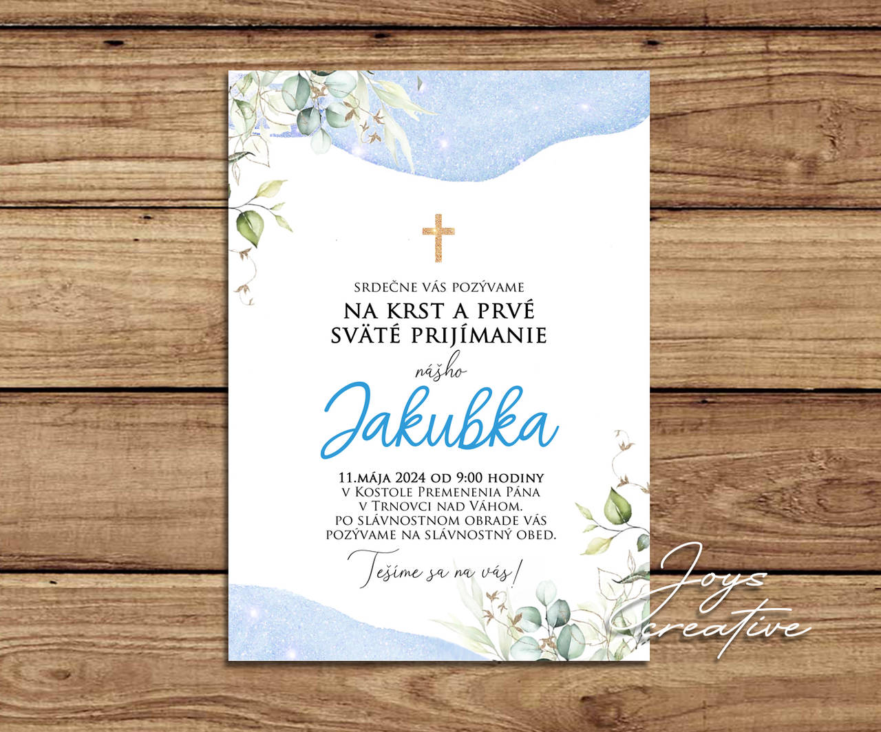 Pozvánka na 1. sväté prijímanie / birmovanie / krstiny B02