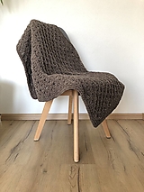Detský textil -  Deka 95x75cm z Alize Puffy Fine - hnedá káva - 16413555_