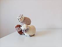 Dekorácie - Set háčkovaných ovečiek (3ks) - 16412830_