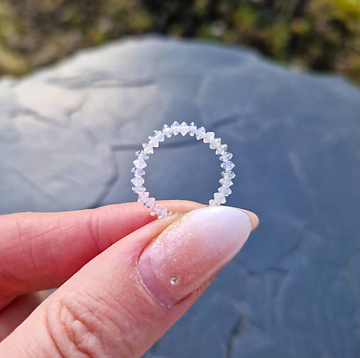 Prstene - Prsteň*mesačný kameň*rondelky*ufo*Ag - 16412407_