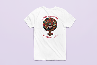 Topy, tričká, tielka - Dámske tričko s potlačou - International Woman's day - 16414273_