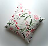 Úžitkový textil - Obliečka na vankúš Ružové kvety - 16417082_