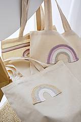 Nákupné tašky - Bavlnená taška s motívom zo špagátu (Abstraktný vzor) - 16415955_