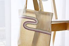Nákupné tašky - Bavlnená taška s motívom zo špagátu (Abstraktný vzor) - 16415969_