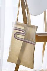 Nákupné tašky - Bavlnená taška s motívom zo špagátu (Abstraktný vzor) - 16415971_